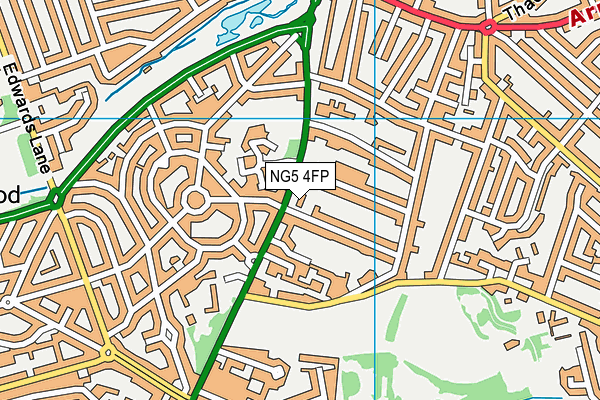 NG5 4FP map - OS VectorMap District (Ordnance Survey)