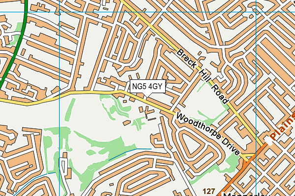 NG5 4GY map - OS VectorMap District (Ordnance Survey)