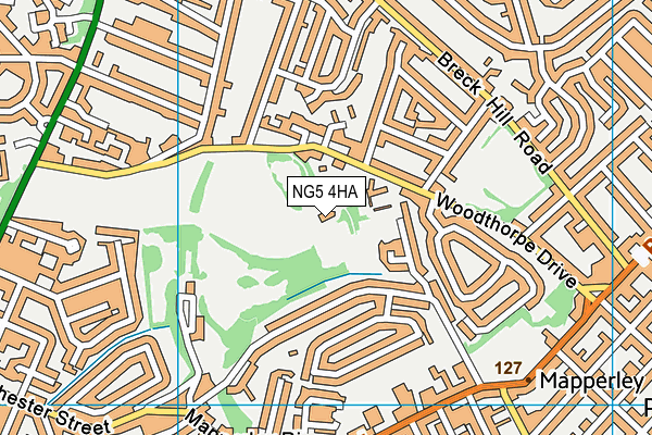 NG5 4HA map - OS VectorMap District (Ordnance Survey)