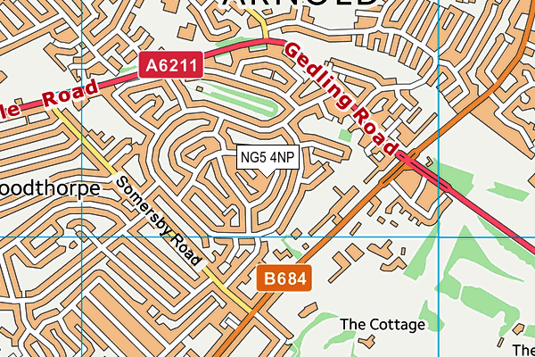 NG5 4NP map - OS VectorMap District (Ordnance Survey)