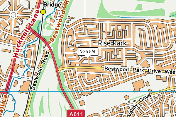 NG5 5AL map - OS VectorMap District (Ordnance Survey)