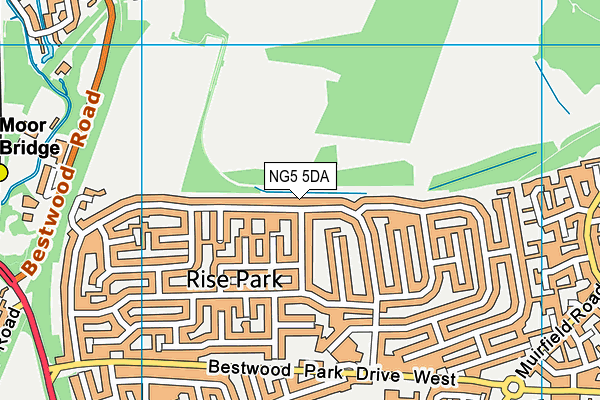 NG5 5DA map - OS VectorMap District (Ordnance Survey)