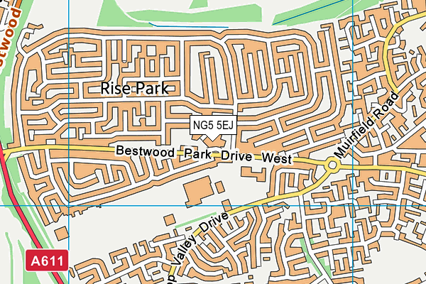 NG5 5EJ map - OS VectorMap District (Ordnance Survey)