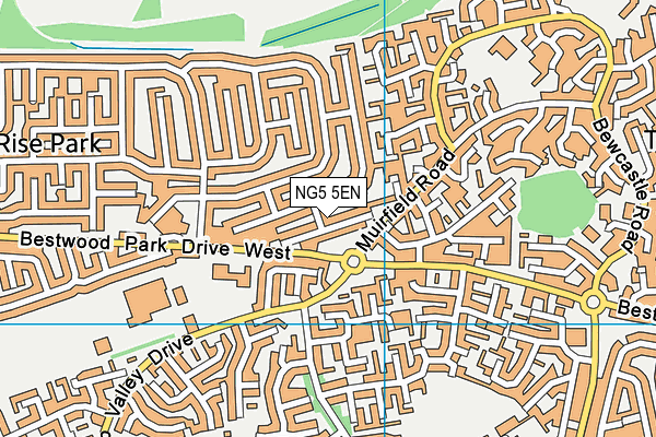 NG5 5EN map - OS VectorMap District (Ordnance Survey)
