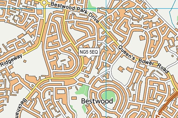 NG5 5EQ map - OS VectorMap District (Ordnance Survey)