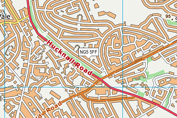 NG5 5FF map - OS VectorMap District (Ordnance Survey)