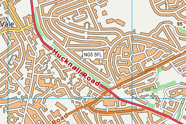 NG5 5FL map - OS VectorMap District (Ordnance Survey)