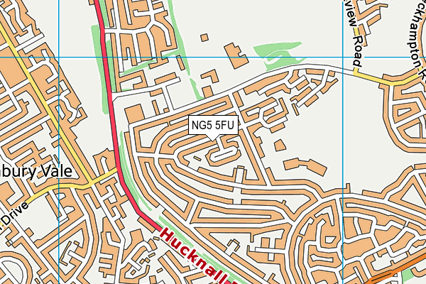NG5 5FU map - OS VectorMap District (Ordnance Survey)