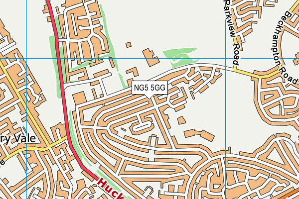 NG5 5GG map - OS VectorMap District (Ordnance Survey)
