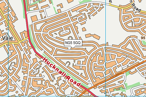 NG5 5GQ map - OS VectorMap District (Ordnance Survey)