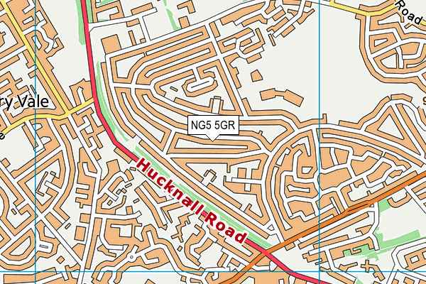 NG5 5GR map - OS VectorMap District (Ordnance Survey)