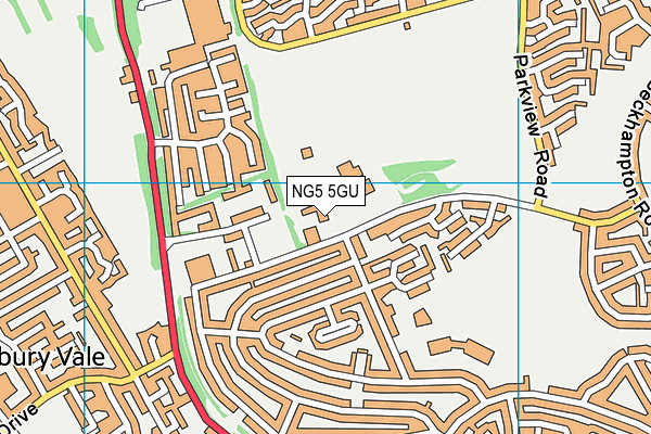 Southglade Leisure Centre map (NG5 5GU) - OS VectorMap District (Ordnance Survey)