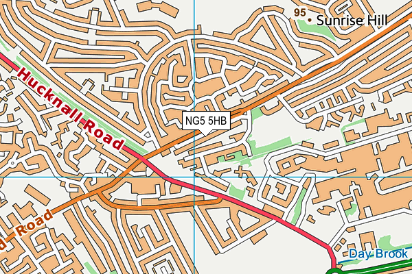 NG5 5HB map - OS VectorMap District (Ordnance Survey)