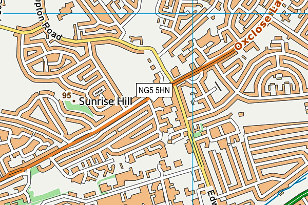 NG5 5HN map - OS VectorMap District (Ordnance Survey)