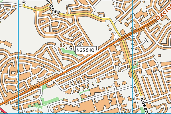 NG5 5HQ map - OS VectorMap District (Ordnance Survey)