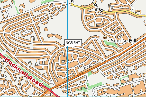 NG5 5HT map - OS VectorMap District (Ordnance Survey)