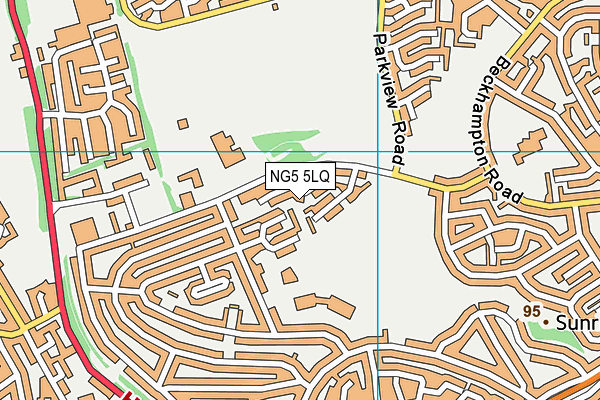 NG5 5LQ map - OS VectorMap District (Ordnance Survey)