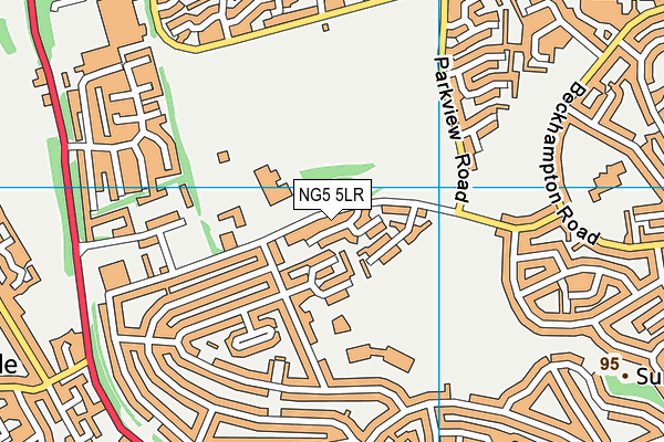 NG5 5LR map - OS VectorMap District (Ordnance Survey)