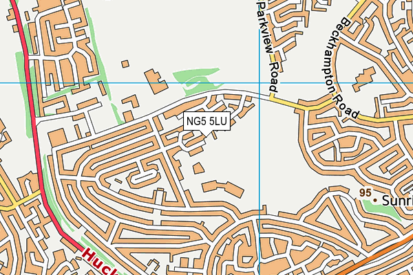 NG5 5LU map - OS VectorMap District (Ordnance Survey)