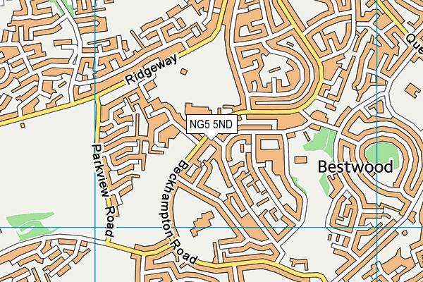 NG5 5ND map - OS VectorMap District (Ordnance Survey)