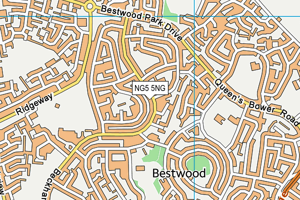 NG5 5NG map - OS VectorMap District (Ordnance Survey)