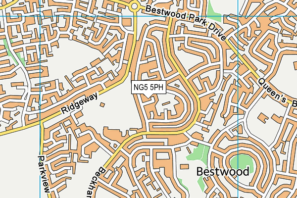 NG5 5PH map - OS VectorMap District (Ordnance Survey)
