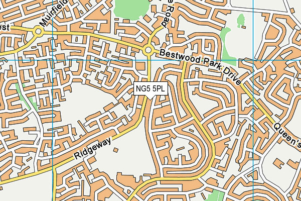 NG5 5PL map - OS VectorMap District (Ordnance Survey)