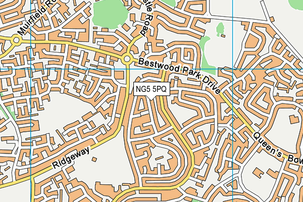 NG5 5PQ map - OS VectorMap District (Ordnance Survey)