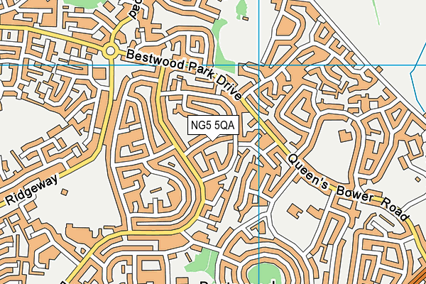 NG5 5QA map - OS VectorMap District (Ordnance Survey)
