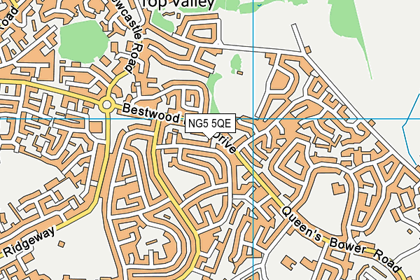 NG5 5QE map - OS VectorMap District (Ordnance Survey)