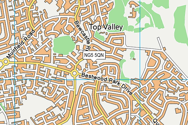 NG5 5QN map - OS VectorMap District (Ordnance Survey)