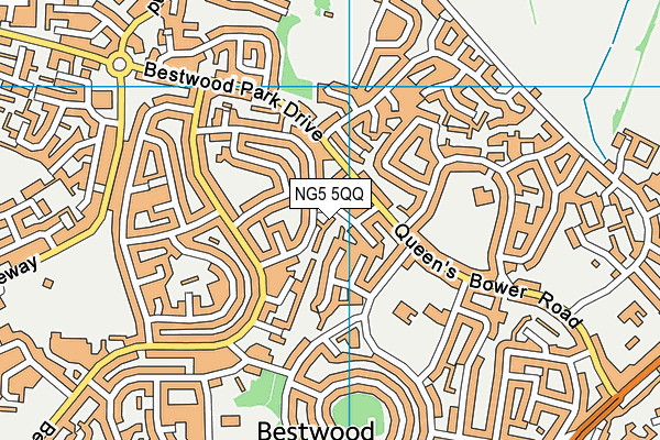 NG5 5QQ map - OS VectorMap District (Ordnance Survey)