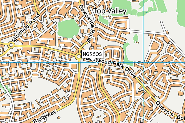 NG5 5QS map - OS VectorMap District (Ordnance Survey)