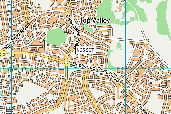 NG5 5QT map - OS VectorMap District (Ordnance Survey)