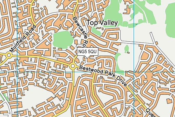 NG5 5QU map - OS VectorMap District (Ordnance Survey)