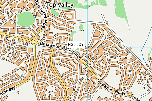 NG5 5QY map - OS VectorMap District (Ordnance Survey)