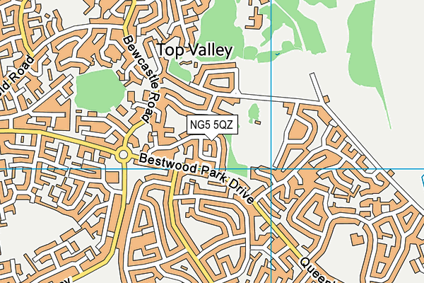 NG5 5QZ map - OS VectorMap District (Ordnance Survey)