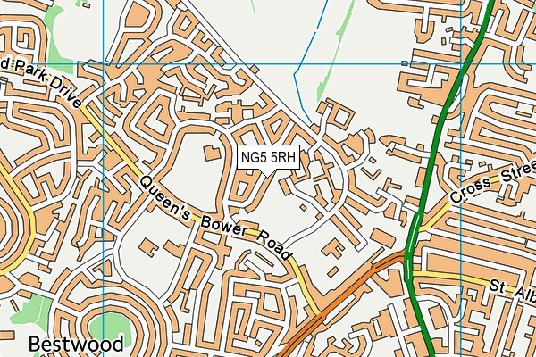 NG5 5RH map - OS VectorMap District (Ordnance Survey)