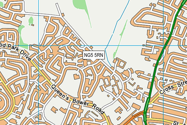 NG5 5RN map - OS VectorMap District (Ordnance Survey)