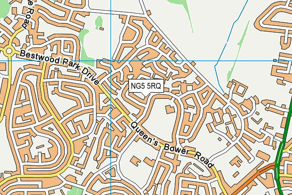 NG5 5RQ map - OS VectorMap District (Ordnance Survey)