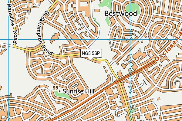 NG5 5SP map - OS VectorMap District (Ordnance Survey)