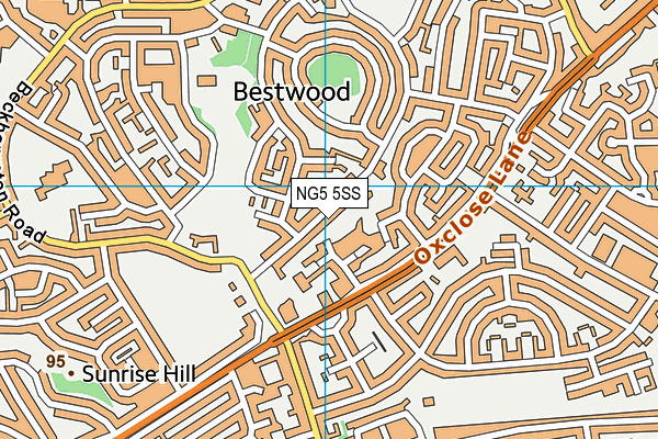 NG5 5SS map - OS VectorMap District (Ordnance Survey)