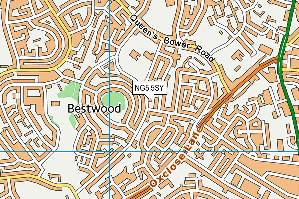 NG5 5SY map - OS VectorMap District (Ordnance Survey)