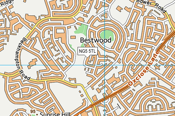 NG5 5TL map - OS VectorMap District (Ordnance Survey)