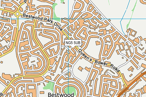 NG5 5UB map - OS VectorMap District (Ordnance Survey)