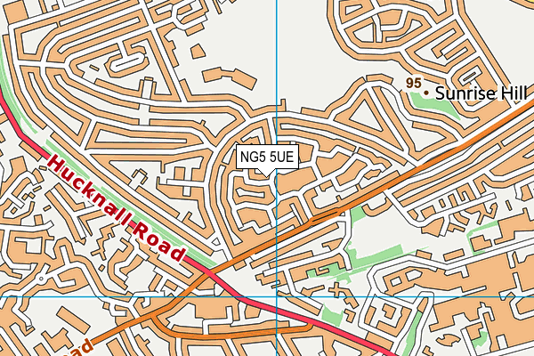 NG5 5UE map - OS VectorMap District (Ordnance Survey)