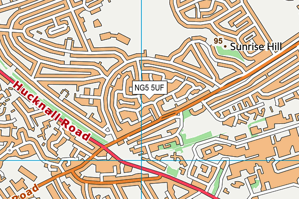 NG5 5UF map - OS VectorMap District (Ordnance Survey)