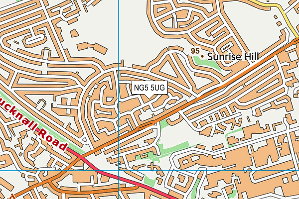 NG5 5UG map - OS VectorMap District (Ordnance Survey)