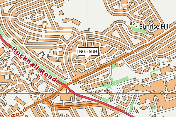 NG5 5UH map - OS VectorMap District (Ordnance Survey)