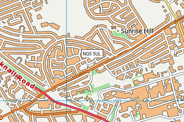 NG5 5UL map - OS VectorMap District (Ordnance Survey)